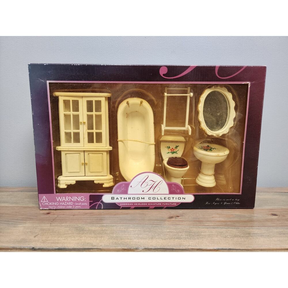 Dollhouse American Heritage Miniature Furniture Bathroom Collection